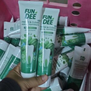 FUNDEE Fresh & Clean Herbal Toothpaste ຢາຖູແຂ້ວສະໝຸນໄພ FUNDEE